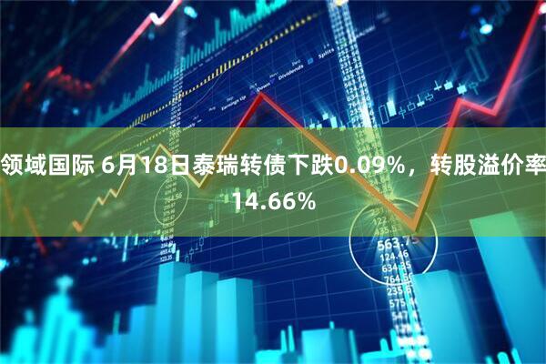 领域国际 6月18日泰瑞转债下跌0.09%，转股溢价率14.66%