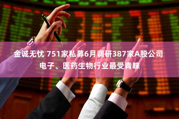 金诚无忧 751家私募6月调研387家A股公司 电子、医药生物行业最受青睐
